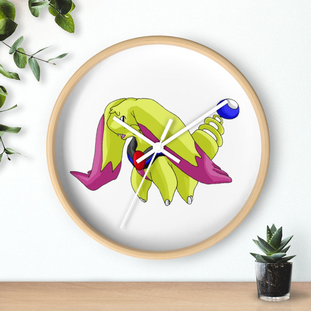 Phaffoff Wall Clock with wooden frame and plexiglass face, showcasing a stylish design for indoor use.