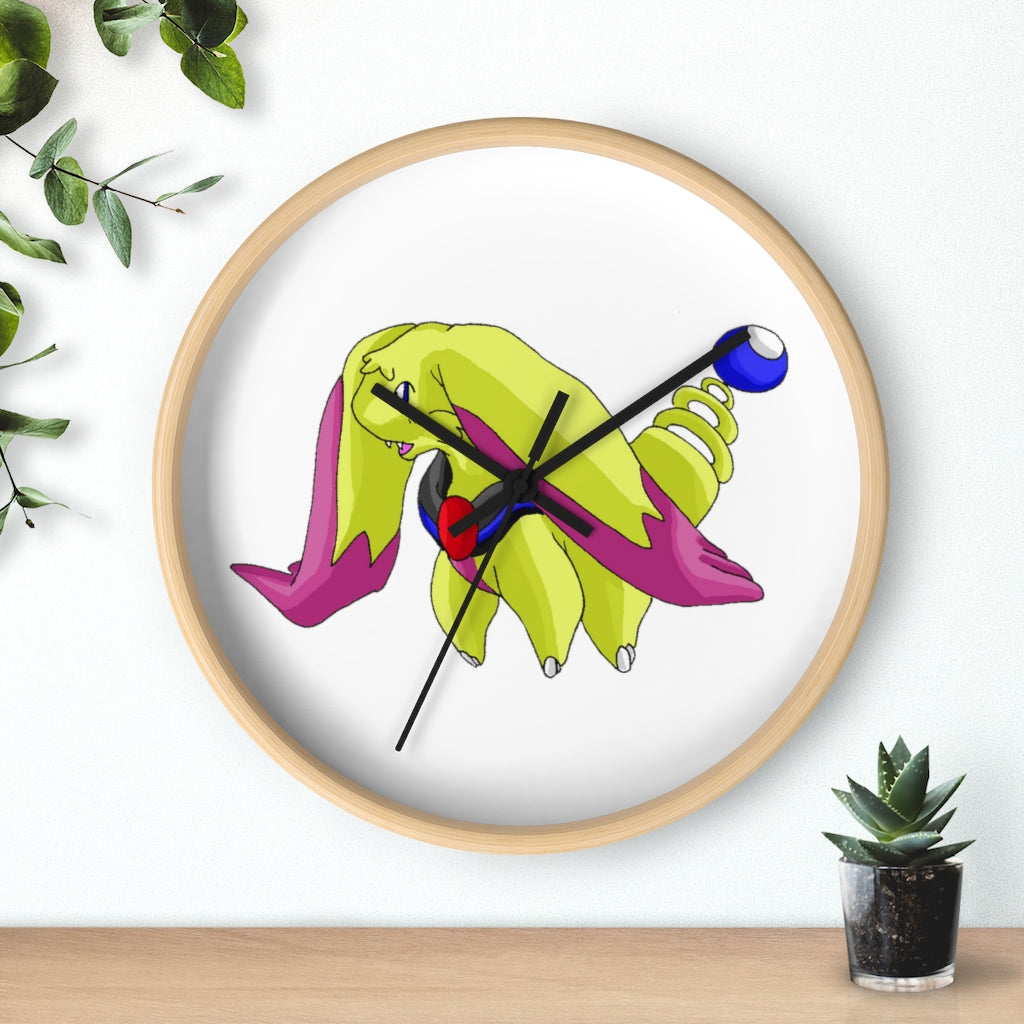 Phaffoff Wall Clock with wooden frame and plexiglass face, showcasing a stylish design for indoor use.