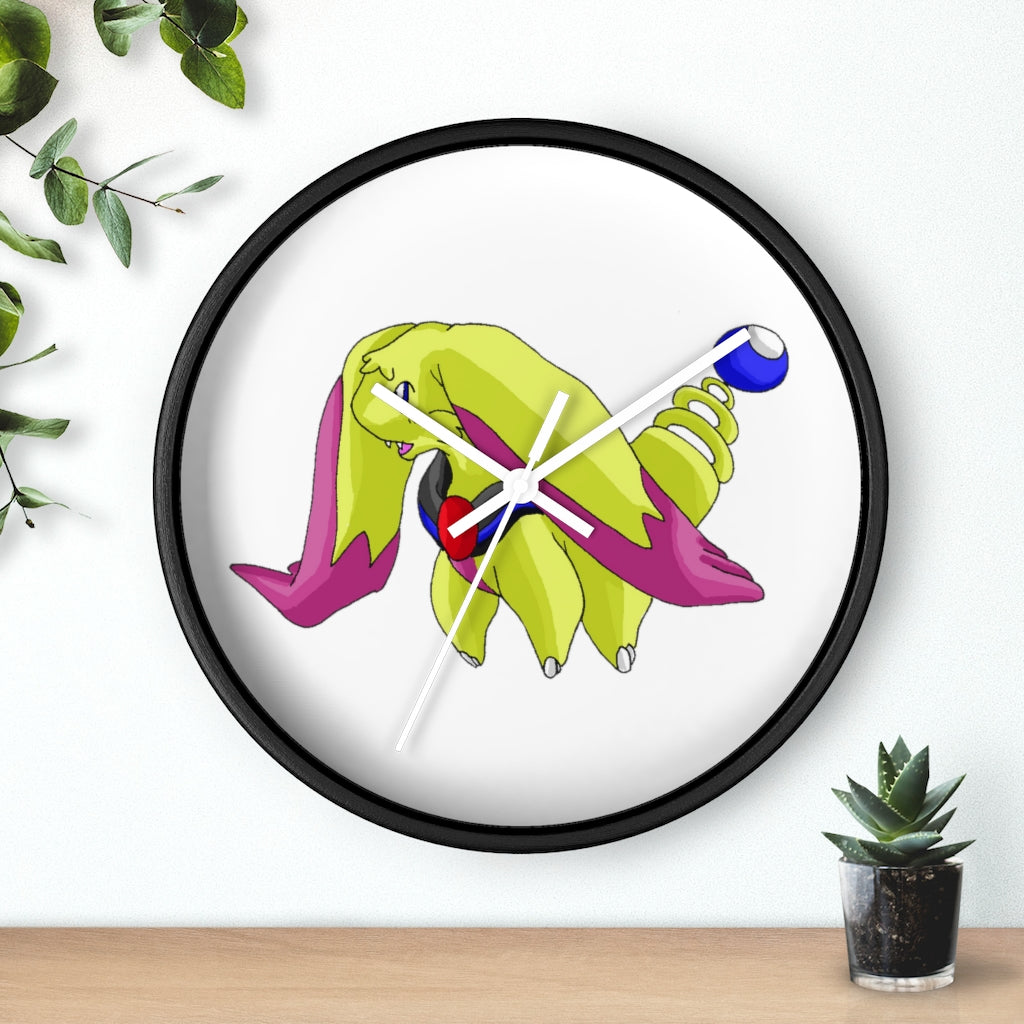 Phaffoff Wall Clock with wooden frame and plexiglass face, showcasing a stylish design for indoor use.