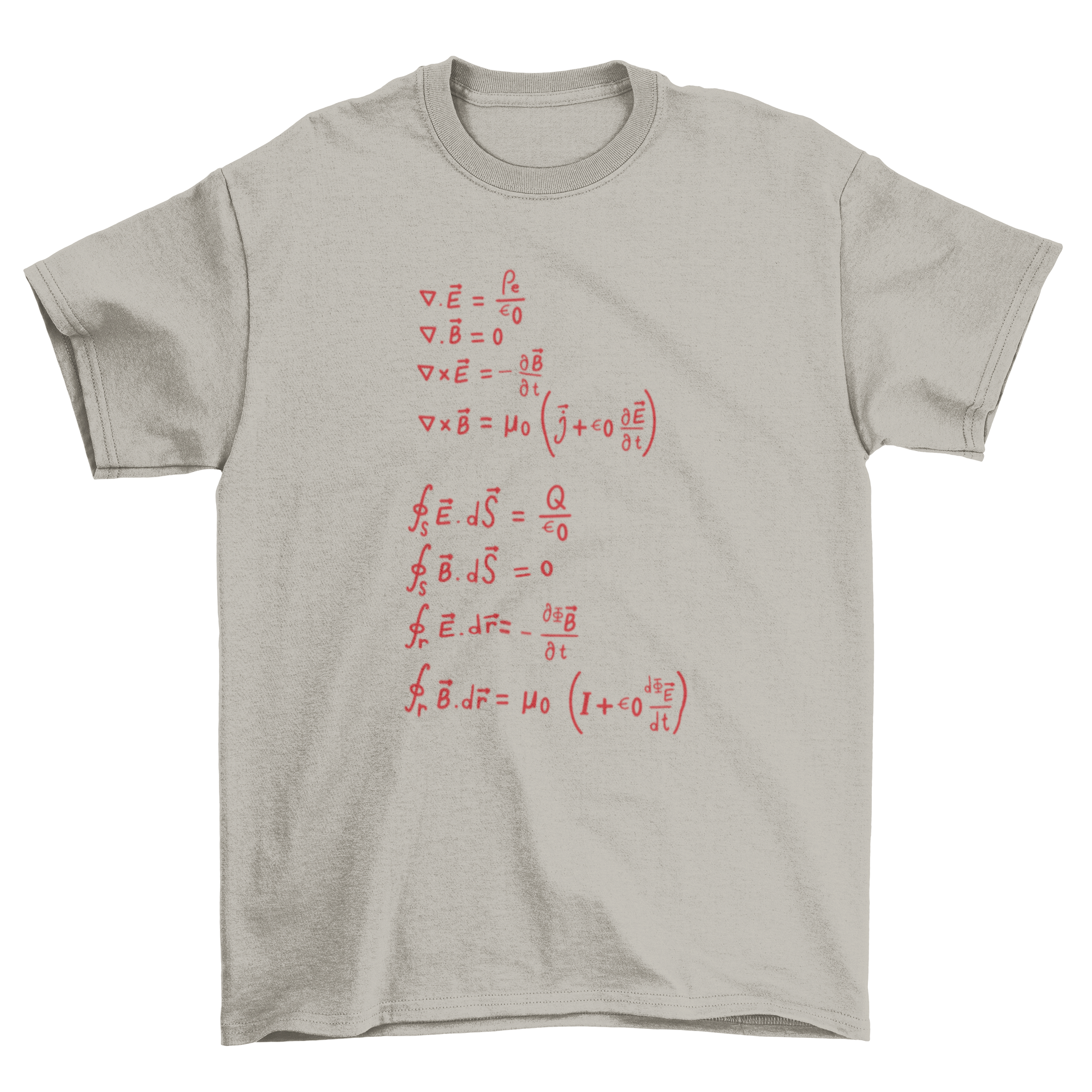 A stylish T-shirt featuring a complex physics formula design, perfect for science enthusiasts.