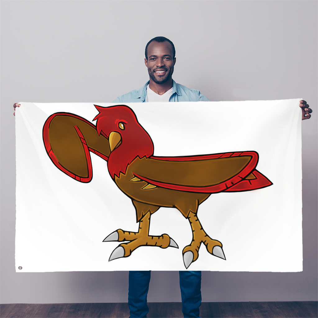 Pidgenna Sublimation Flag measuring 5FT x 3FT, made of durable polyester with vibrant colors and double-stitched edges.