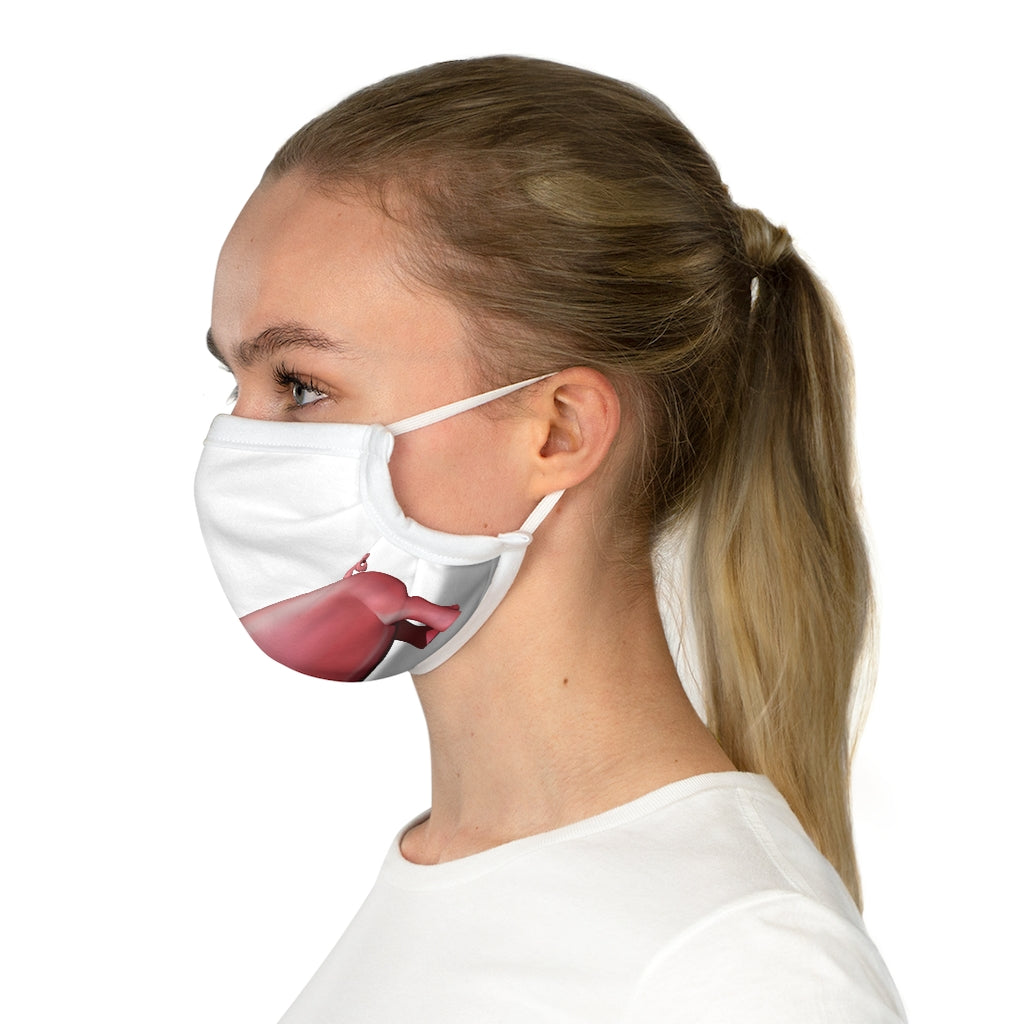 Pig Cotton Face Mask featuring a playful pig design, made from 100% cotton with adjustable earloops and nose wire.