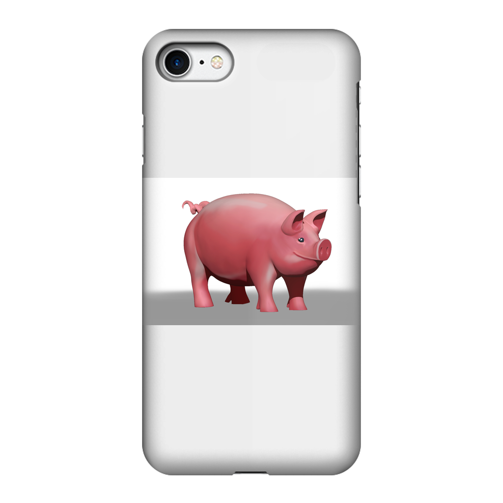 Pig Fully Printed Tough Phone Case showcasing vibrant pig design with dual-layer protection.