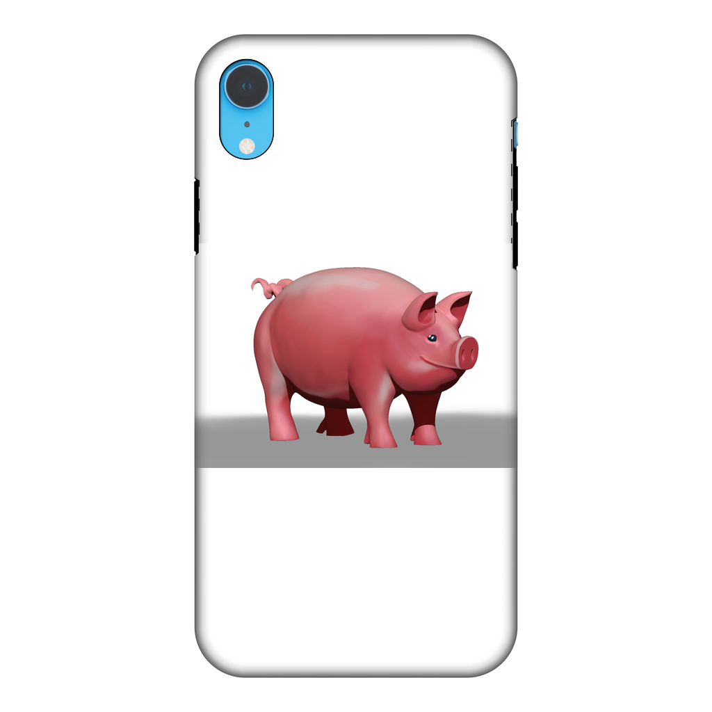 Pig Fully Printed Tough Phone Case showcasing vibrant pig design with dual-layer protection.