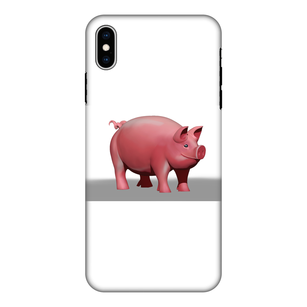 Pig Fully Printed Tough Phone Case showcasing vibrant pig design with dual-layer protection.