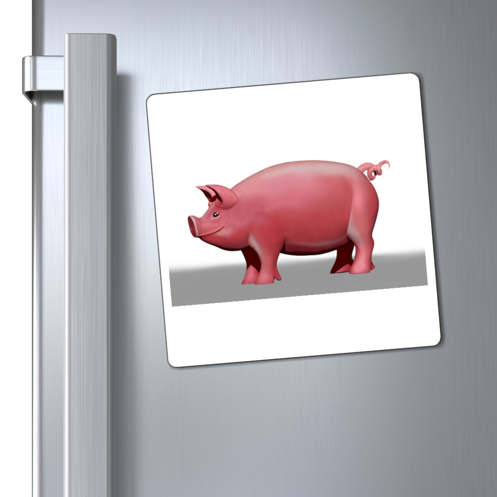 A set of colorful Pig Magnets showcasing various designs, ideal for displaying messages on metallic surfaces.