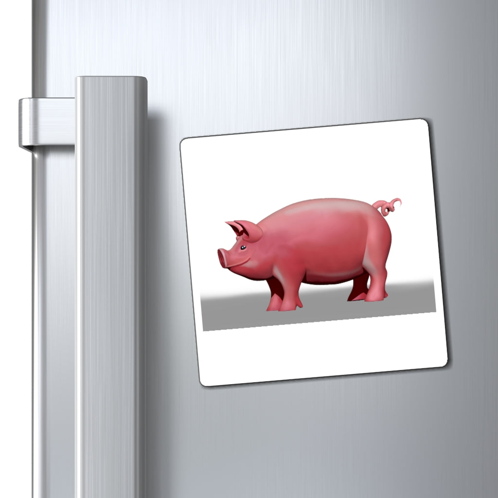 A set of colorful Pig Magnets showcasing various designs, ideal for displaying messages on metallic surfaces.