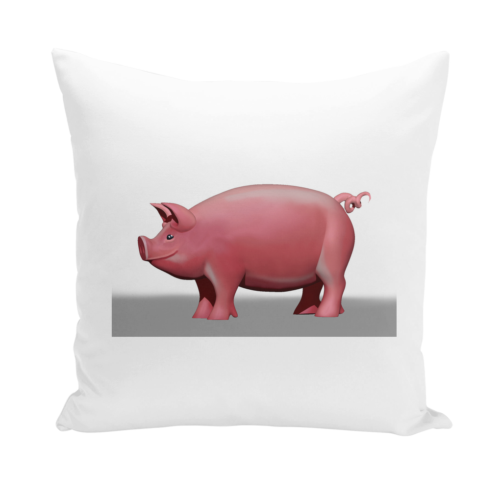 A collection of Pig Throw Pillows in various styles including linen, canvas, and suede, showcasing vibrant designs and high-quality materials.