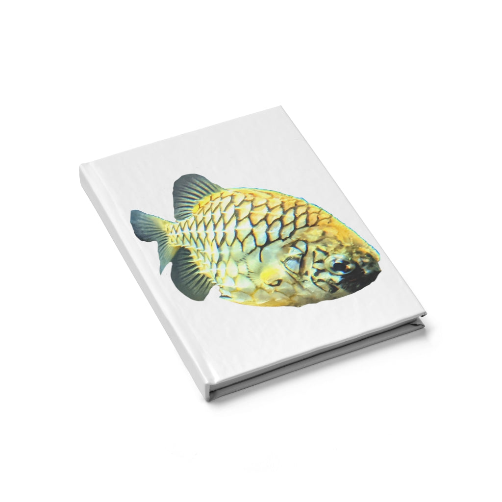 Pineapple Fish Journal with vibrant wraparound print and blank pages, perfect for creativity.