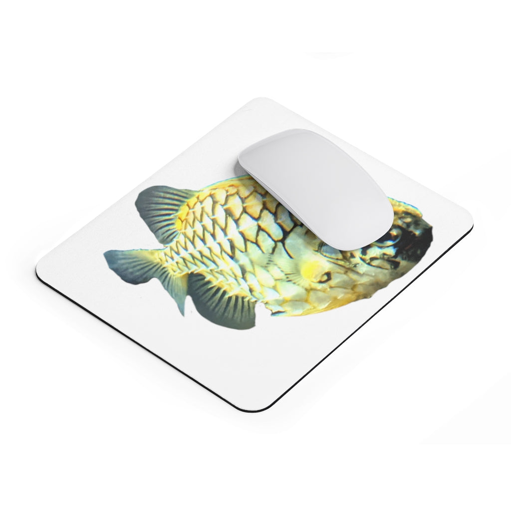 Pineapple Fish Mouse Pad featuring vibrant colors and a unique design, perfect for enhancing any desk.