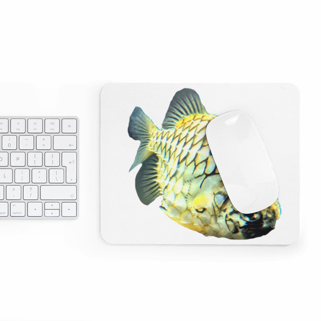 Pineapple Fish Mouse Pad featuring vibrant colors and a unique design, perfect for enhancing any desk.