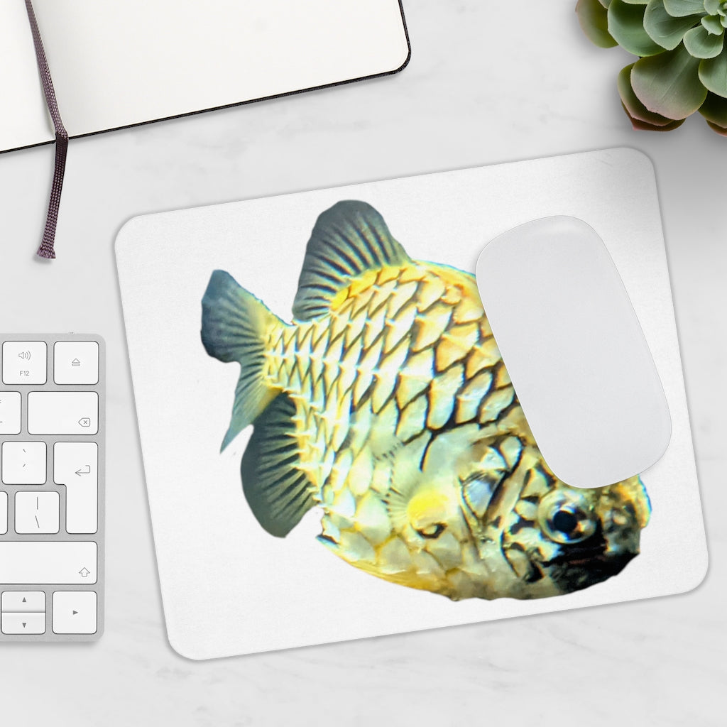 Pineapple Fish Mouse Pad featuring vibrant colors and a unique design, perfect for enhancing any desk.