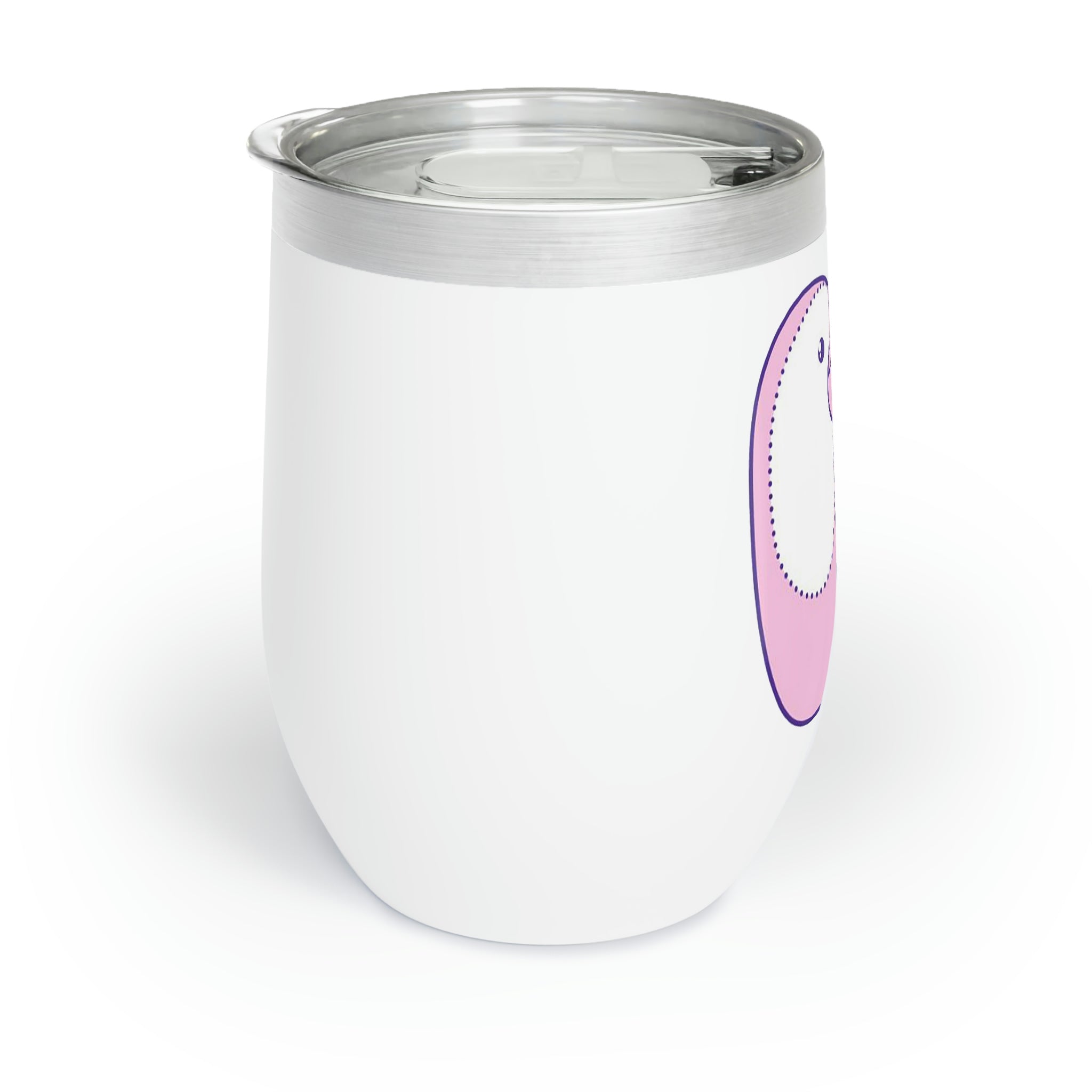 A stylish pink and purple bird wine tumbler, showcasing its double-insulated stainless steel design, perfect for keeping drinks at the ideal temperature.