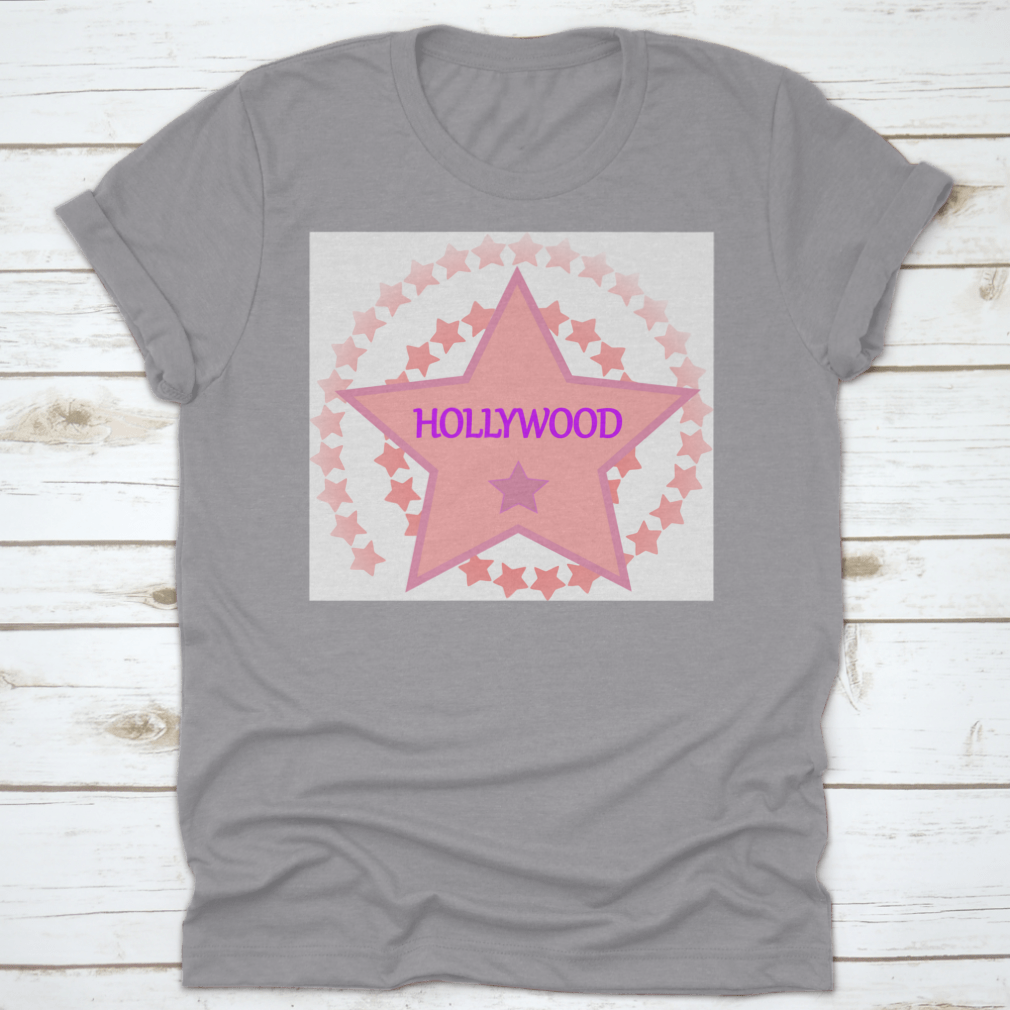 A stylish Pink Star Design t-shirt featuring a vibrant pink star graphic, made from 100% cotton for comfort.