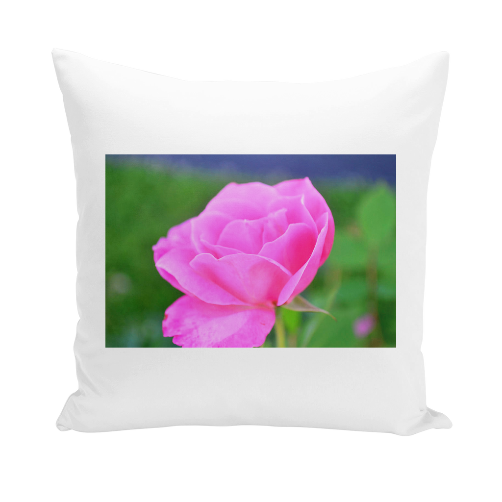 PinkFlower Throw Pillows featuring floral designs in various styles including linen, canvas, and suede, showcasing their vibrant colors and textures.