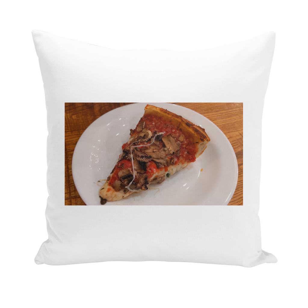 PizzaonPlate Throw Pillows in various styles including linen, canvas, and suede, showcasing vibrant colors and customizable designs.