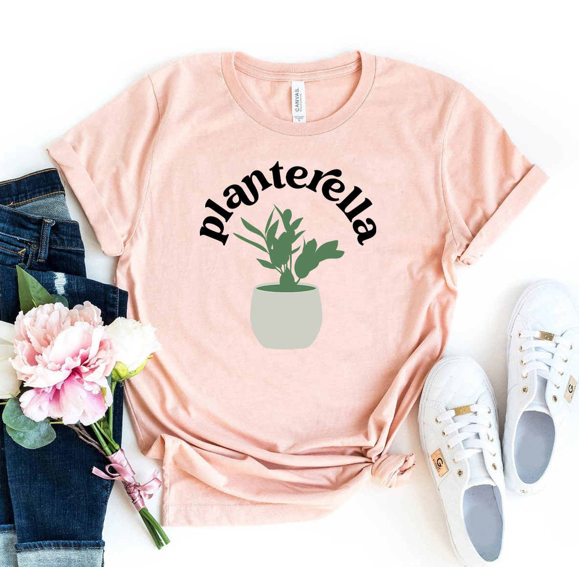 Planterella T-shirt made of premium ring spun cotton, featuring a soft feel and high-quality flex print design.