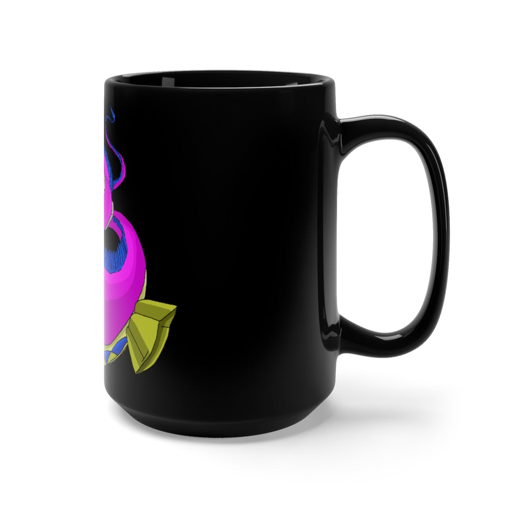 Platipus Black Mug 15oz, a stylish black ceramic mug with rounded corners and a comfortable C-handle, perfect for coffee and tea.