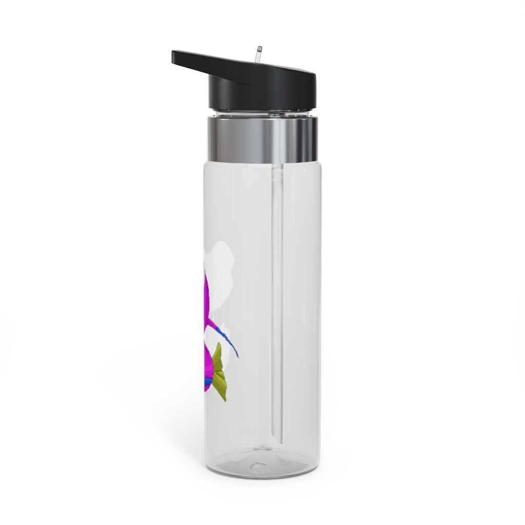 Plato Kensington Tritan™ Sport Bottle in vibrant colors with a carabiner hook and straw lid, showcasing its sleek design and BPA-free material.