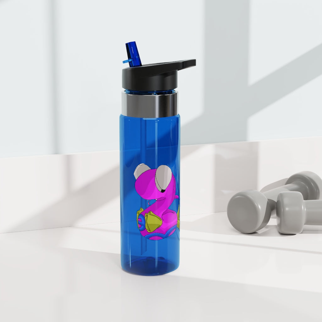 Plato Kensington Tritan™ Sport Bottle in vibrant colors with a carabiner hook and straw lid, showcasing its sleek design and BPA-free material.