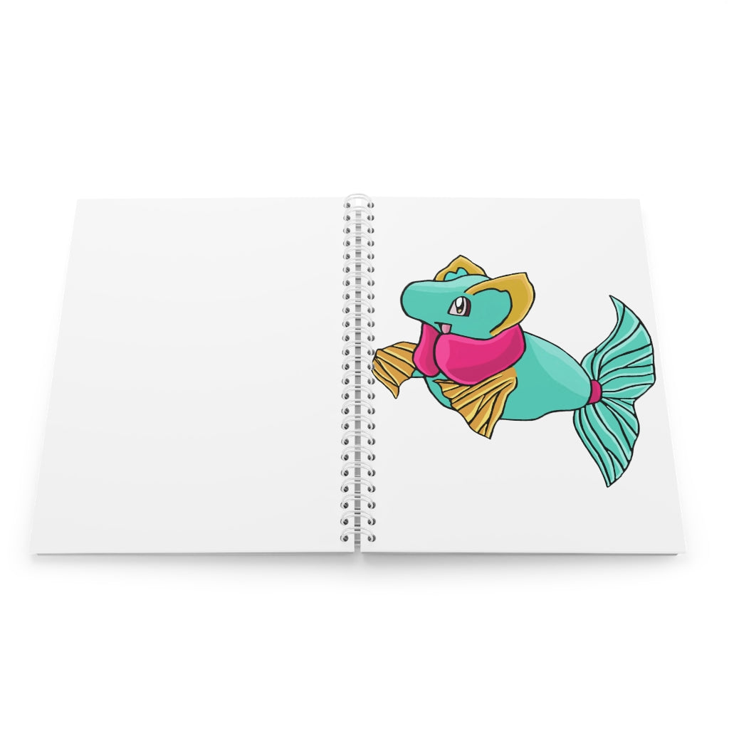 Plumo Spiral Notebook with customizable covers and wide-ruled pages, featuring a semi-gloss laminated finish.