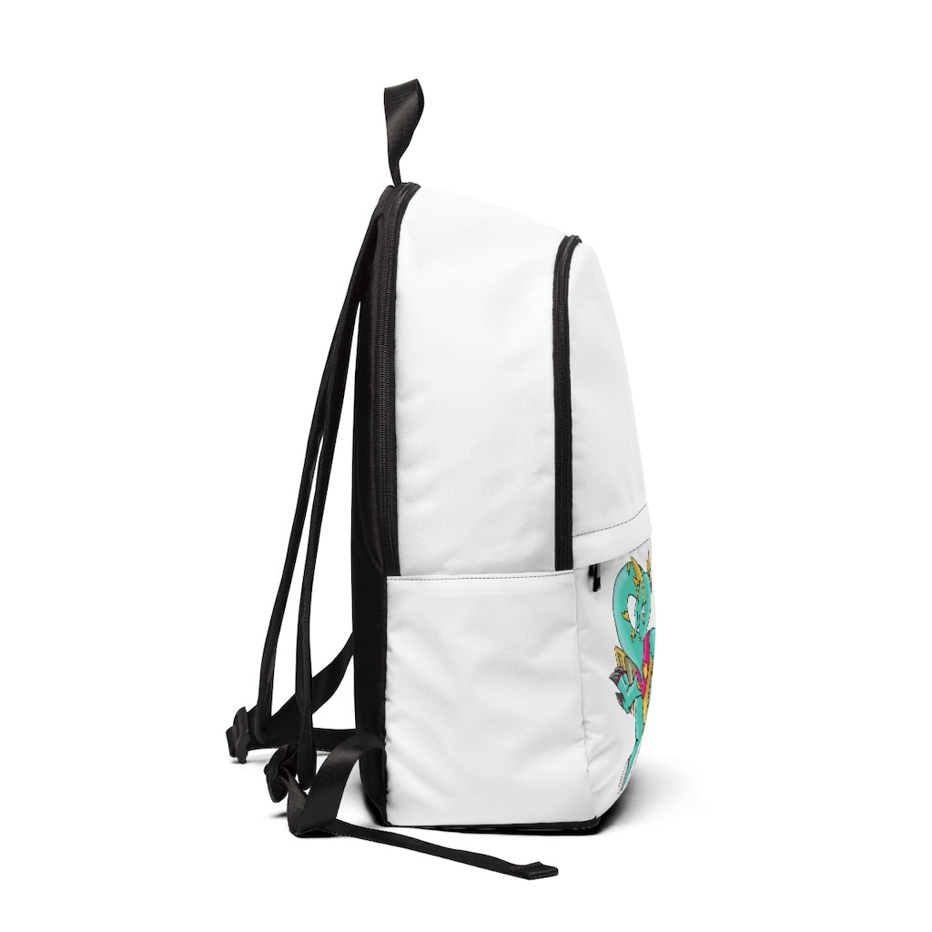 Plumrikamos Unisex Fabric Backpack in a stylish design, showcasing its lightweight and waterproof features, perfect for school and travel.