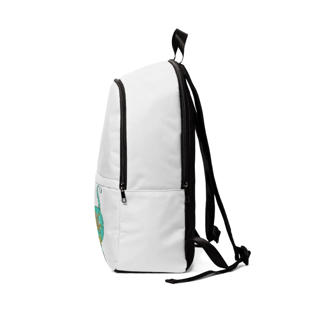 Plumrikamos Unisex Fabric Backpack in a stylish design, showcasing its lightweight and waterproof features, perfect for school and travel.