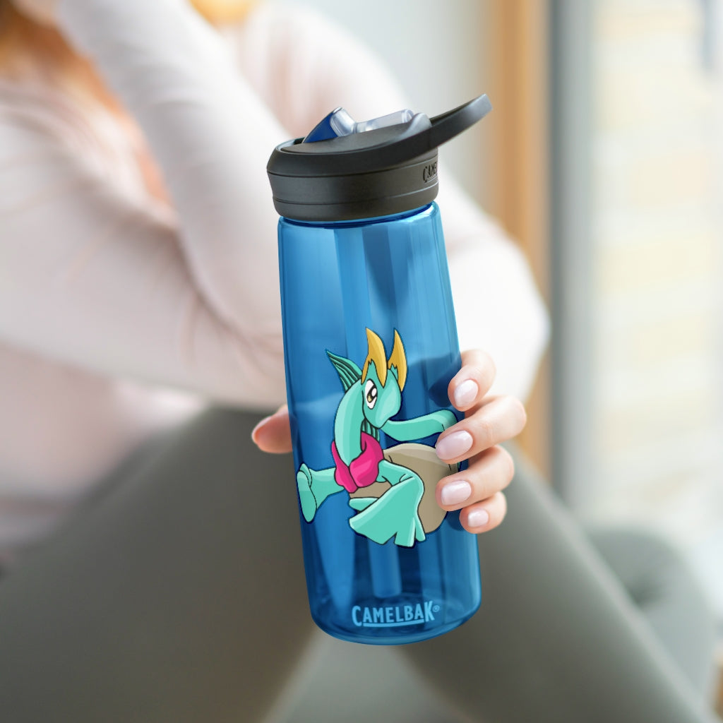 Plumyu CamelBak Eddy® Water Bottle in 20oz and 25oz sizes, showcasing its durable Tritan™ material and spill-proof design.