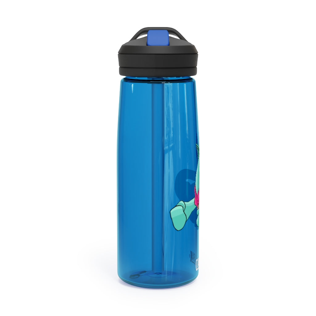 Plumyu CamelBak Eddy® Water Bottle in 20oz and 25oz sizes, showcasing its durable Tritan™ material and spill-proof design.