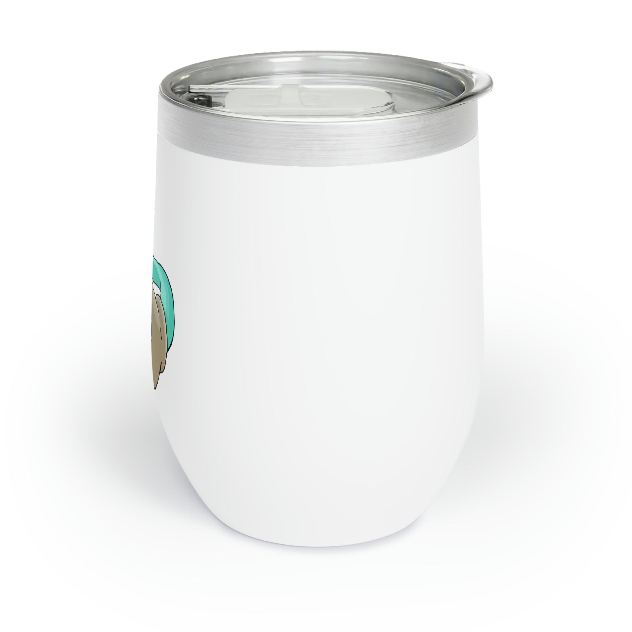 Plumyu Chill Wine Tumbler in stainless steel with a sleek design, showcasing its double-insulated walls and customizable features.