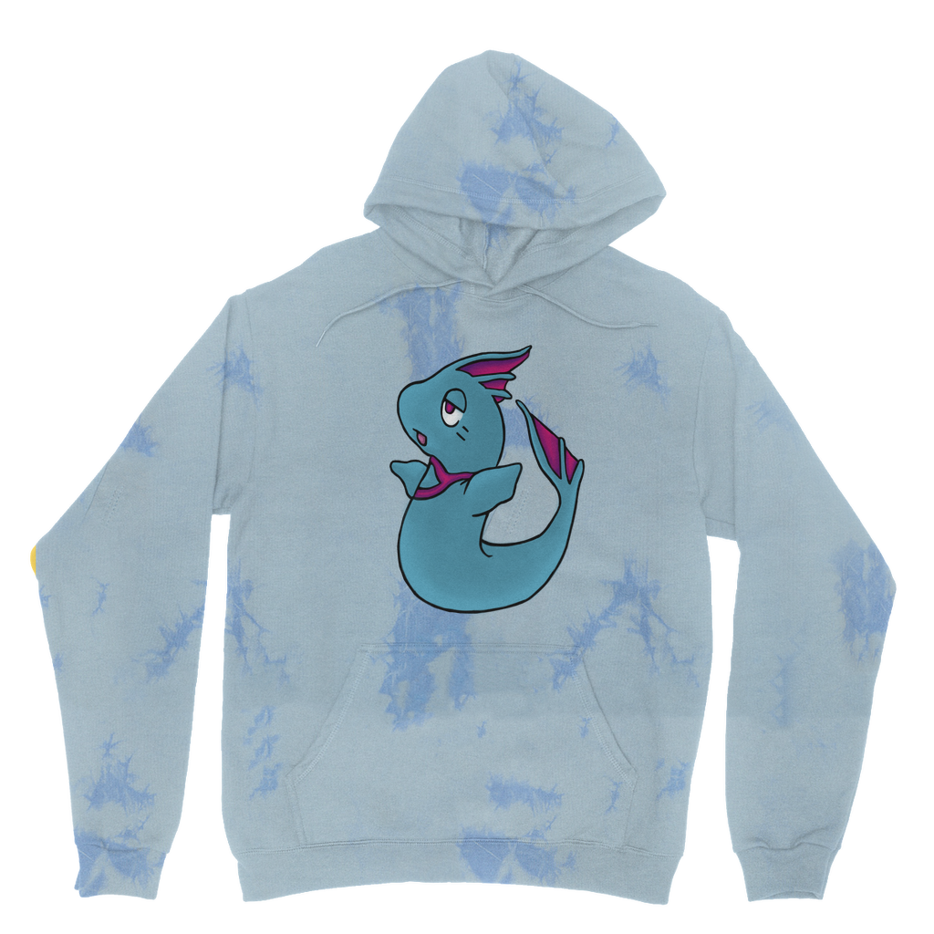 Plumyu Tie Dye Hoodie featuring unique patterns, brushed fleece, and kangaroo pouch pocket.