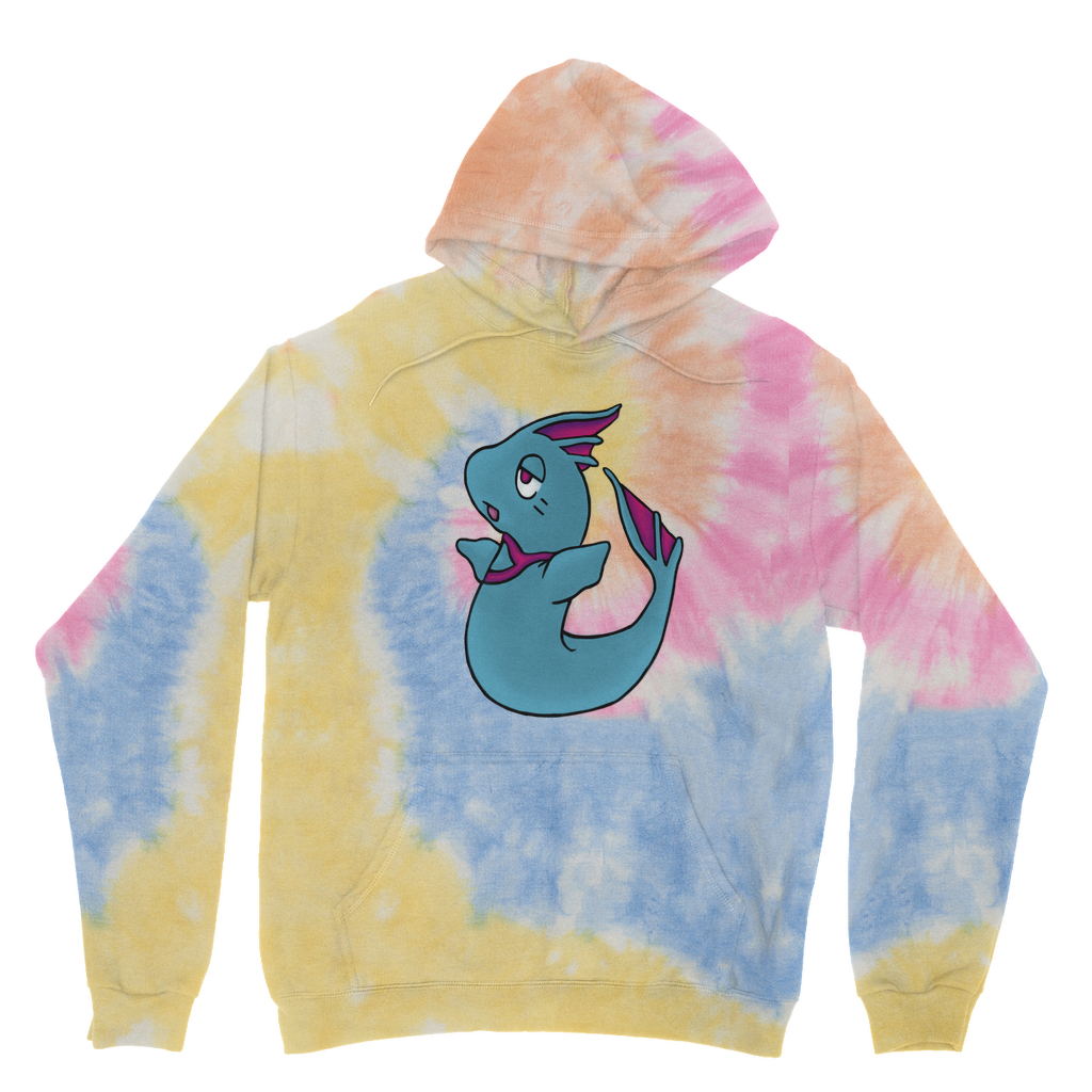 Plumyu Tie Dye Hoodie featuring unique patterns, brushed fleece, and kangaroo pouch pocket.