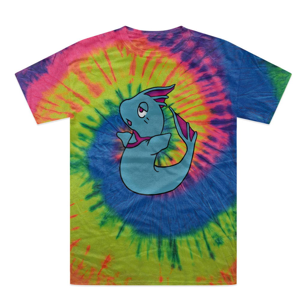 Plumyu Tie-Dye T-Shirt featuring vibrant colors and unique patterns, made from 100% heavyweight cotton with double-needle stitched neckline.