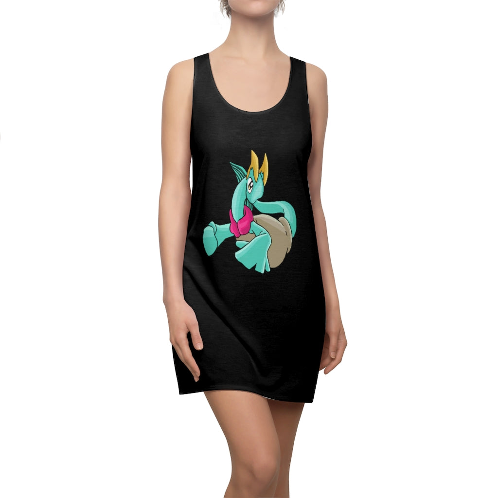 Plumyu Women's Cut & Sew Racerback Dress showcasing a stylish and feminine design, perfect for casual and sporty occasions.