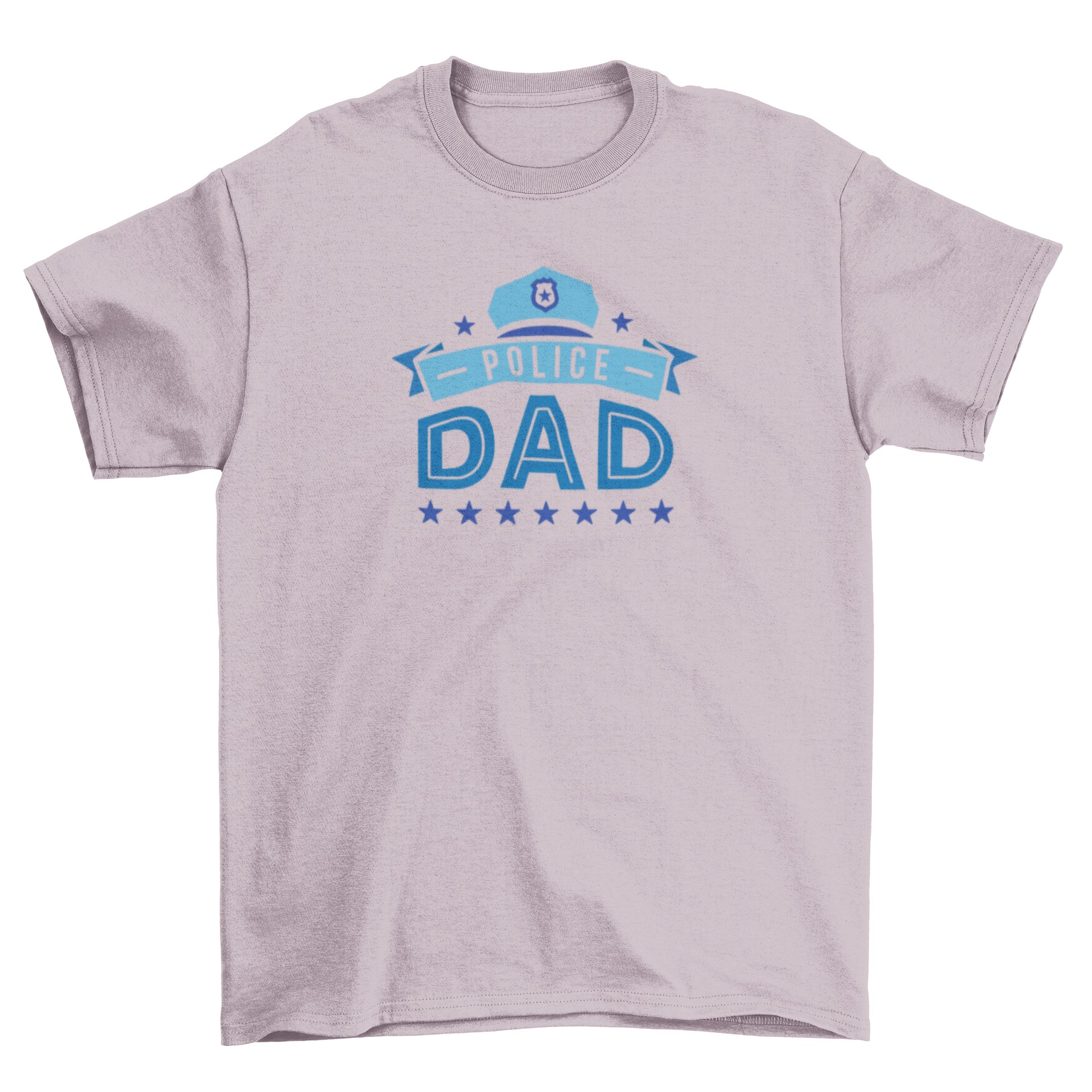 A comfortable Police Dad T-shirt featuring a bold quote design that reads 'POLICE DAD'.