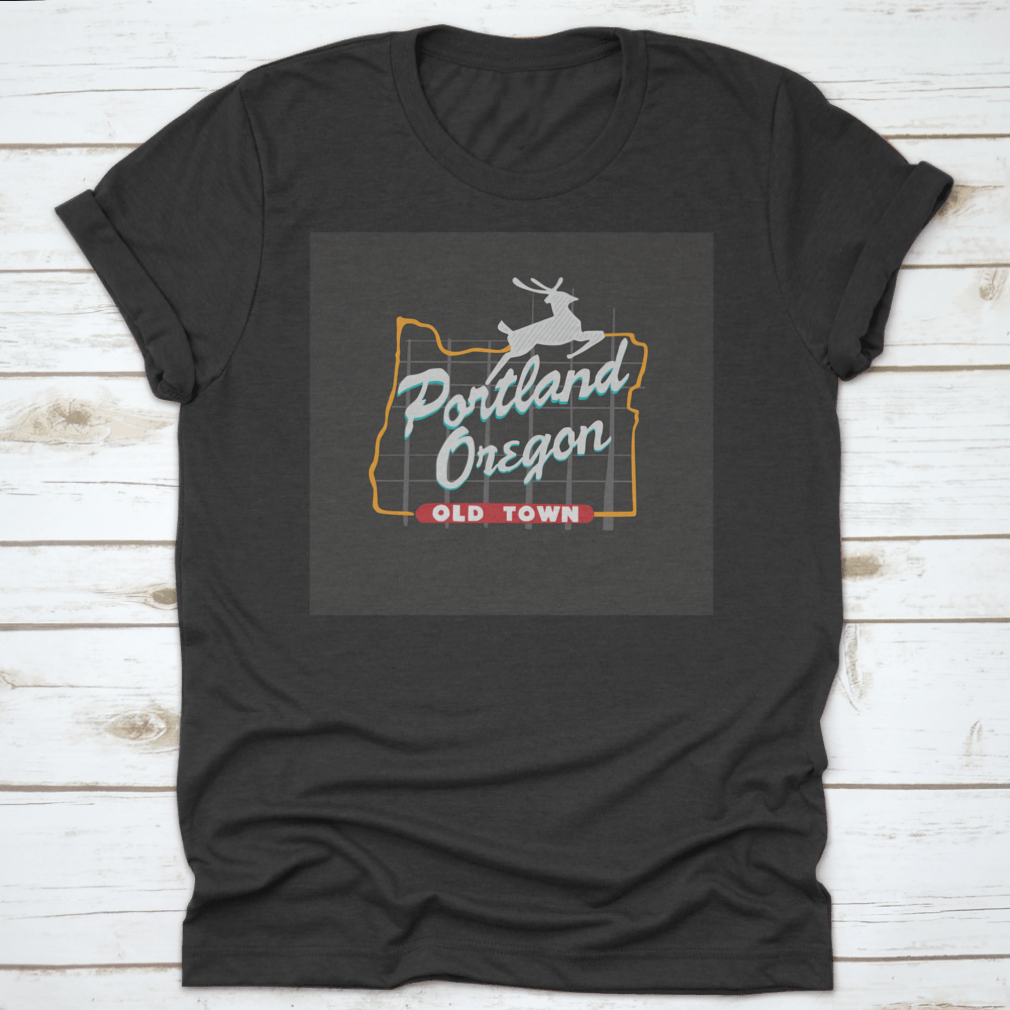 A comfortable cotton t-shirt featuring a classic fit, perfect for showcasing Portland's beauty, displayed in various colors.