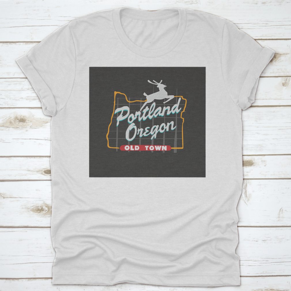 A comfortable cotton t-shirt featuring a classic fit, perfect for showcasing Portland's beauty, displayed in various colors.