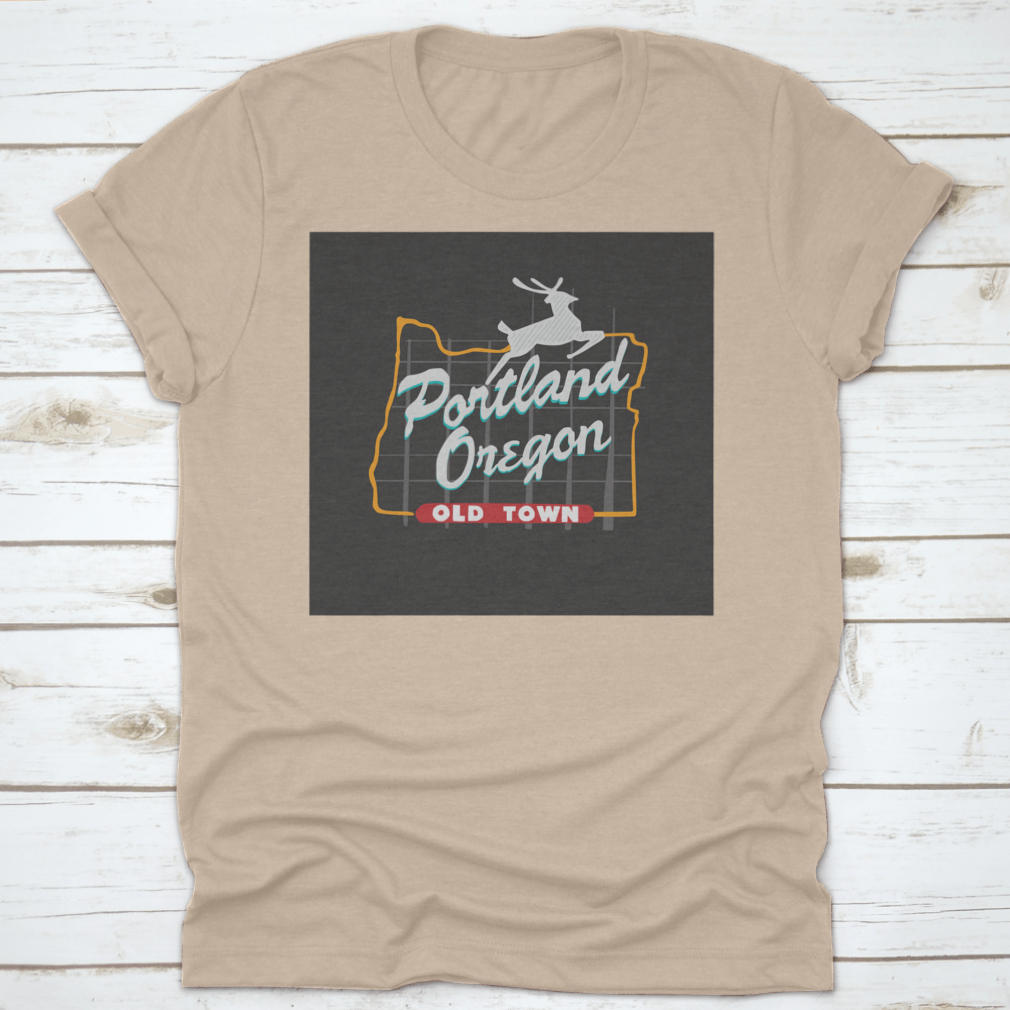 A comfortable cotton t-shirt featuring a classic fit, perfect for showcasing Portland's beauty, displayed in various colors.