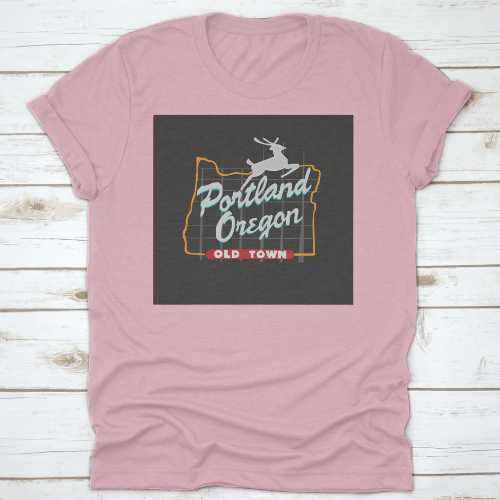 A comfortable cotton t-shirt featuring a classic fit, perfect for showcasing Portland's beauty, displayed in various colors.