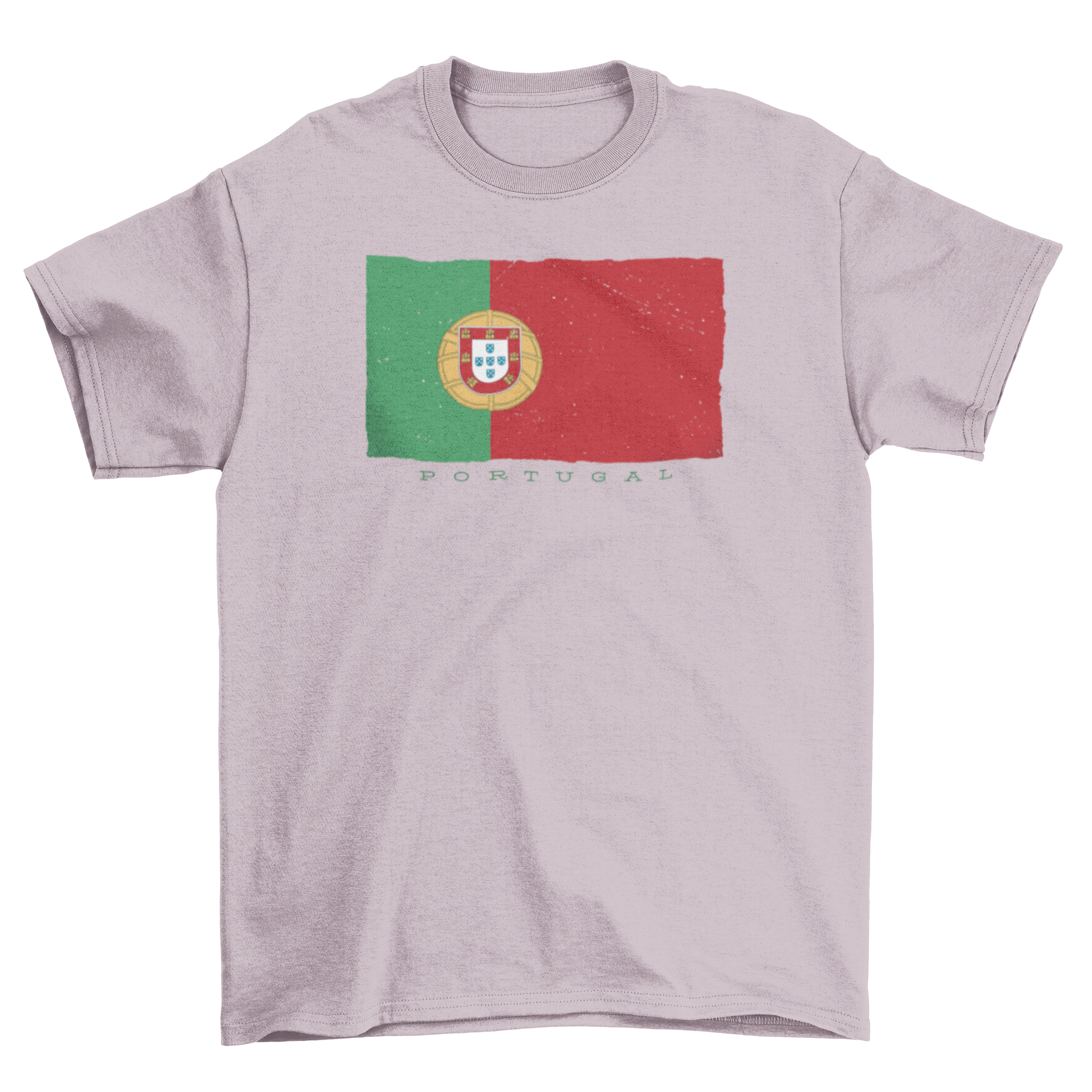 Portugal Country Flag T-shirt featuring the vibrant flag design and the word 'PORTUGAL' below it.