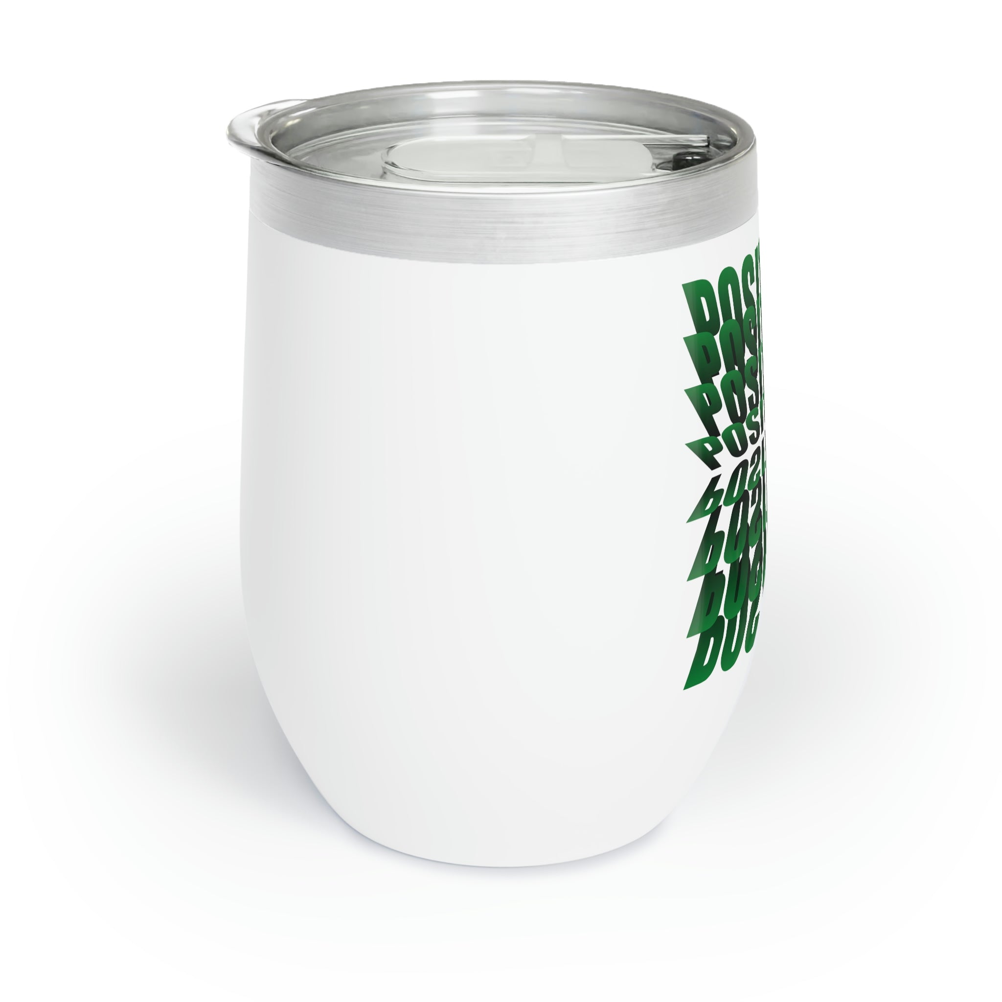 Positive Chill Wine Tumbler in stainless steel with a sleek design, perfect for keeping beverages at the right temperature.