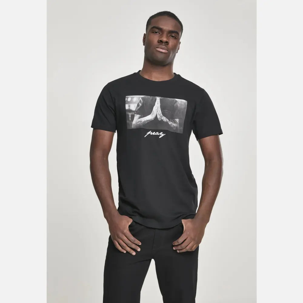 A stylish Pray T-Shirt made from 100% cotton, featuring a comfortable fit and versatile design suitable for casual wear.