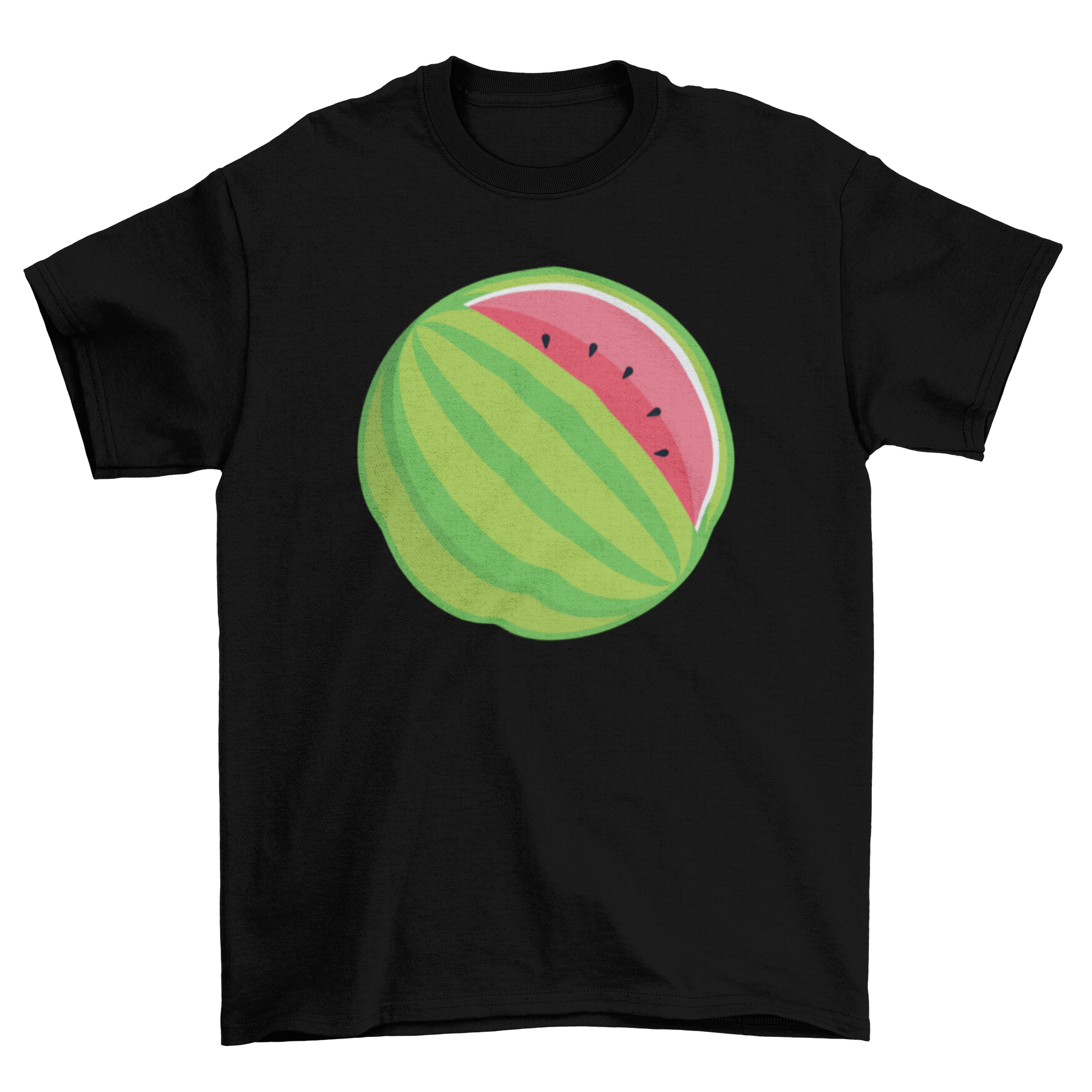 A stylish Pregnancy Watermelon T-shirt featuring a large watermelon graphic symbolizing a baby bump, perfect for expecting mothers.