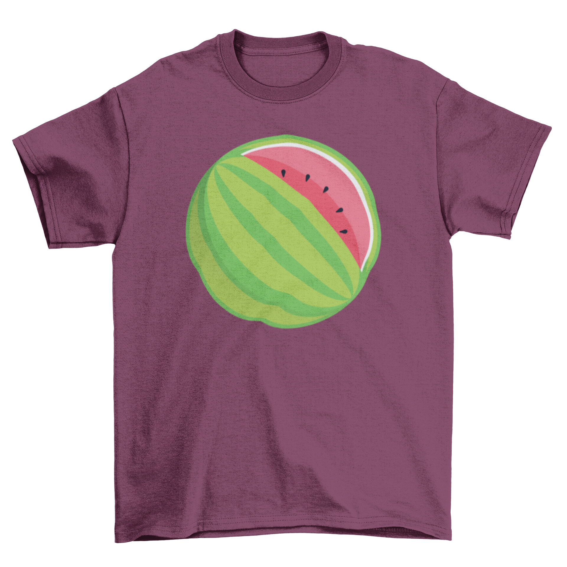 A stylish Pregnancy Watermelon T-shirt featuring a large watermelon graphic symbolizing a baby bump, perfect for expecting mothers.