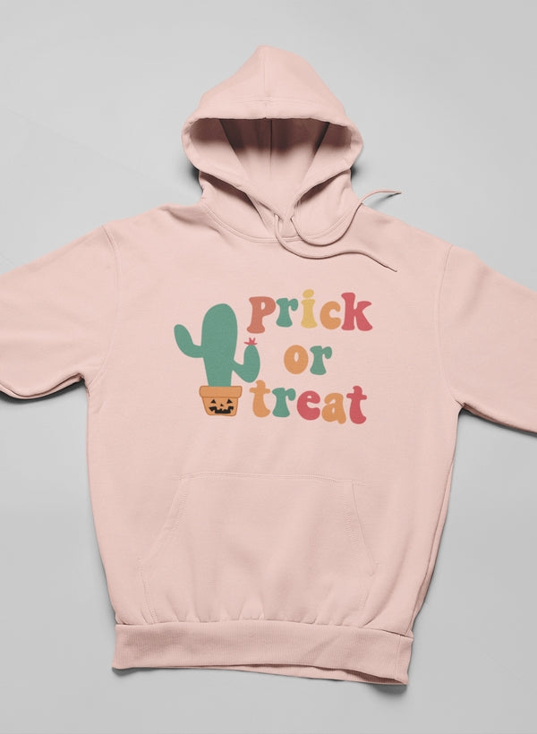 Prick Or Treat Hoodie featuring unique designs by top artists, made from cozy cotton/poly fleece blend.