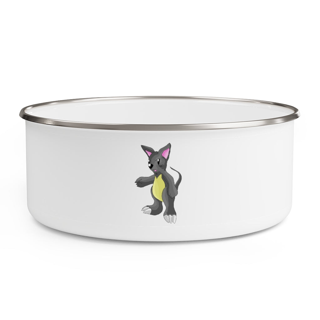 Psycore Enamel Bowl featuring a stylish design, translucent lid, and anti-slip backing, available in three sizes.