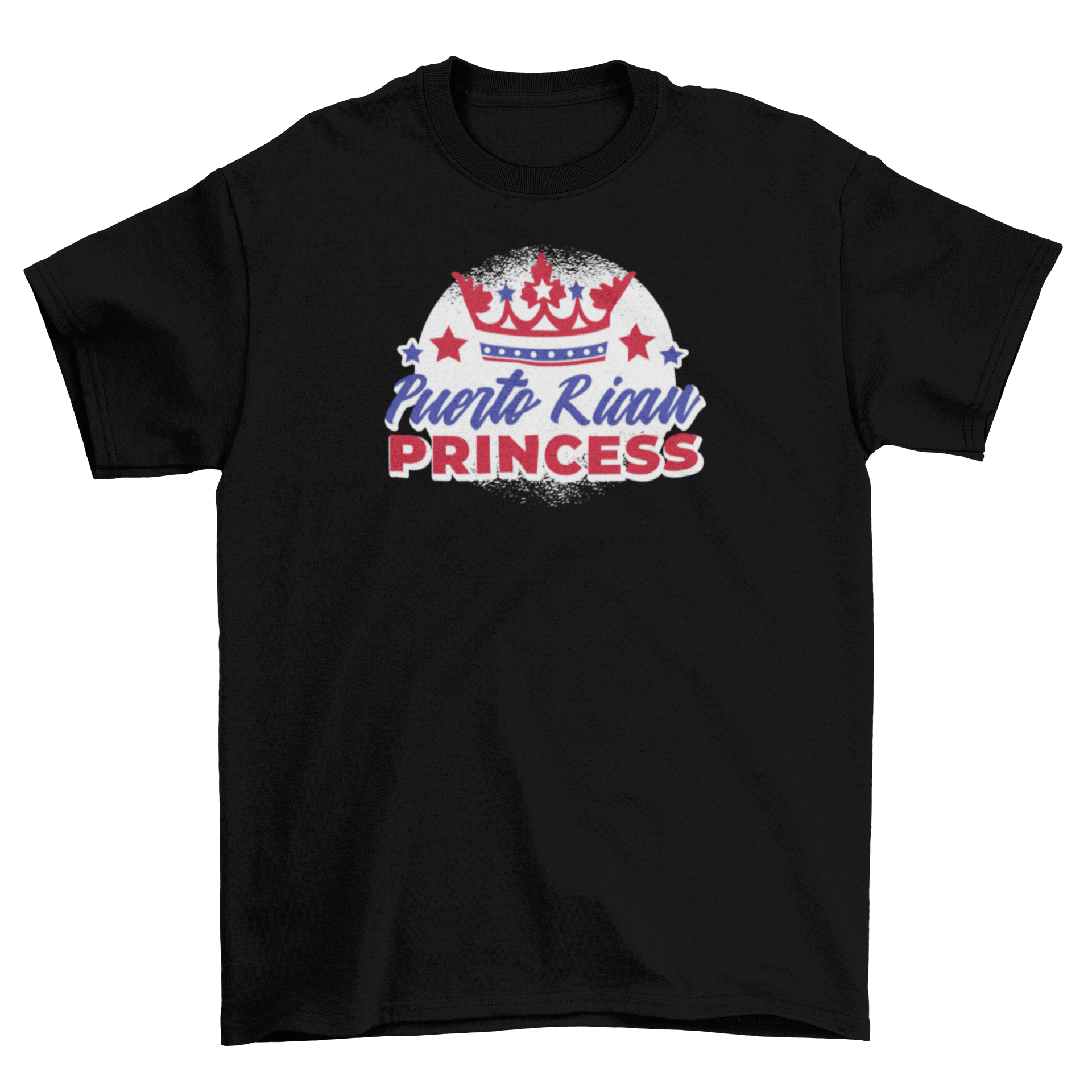 Puerto Rican Princess T-shirt featuring a bold quote and a crown design, perfect for showcasing cultural pride.