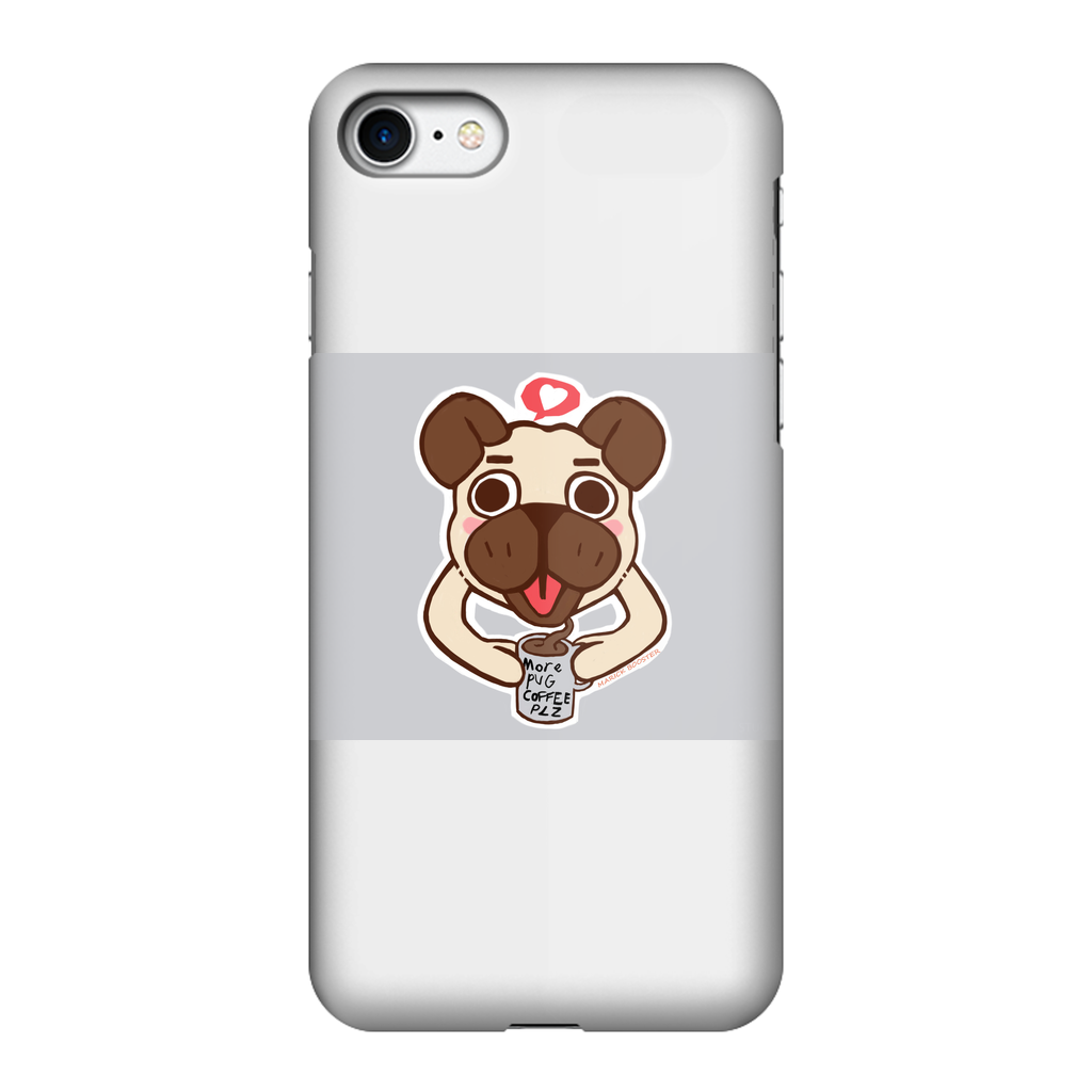 Pug Fully Printed Tough Phone Case showcasing vibrant pug design with dual-layer protection.