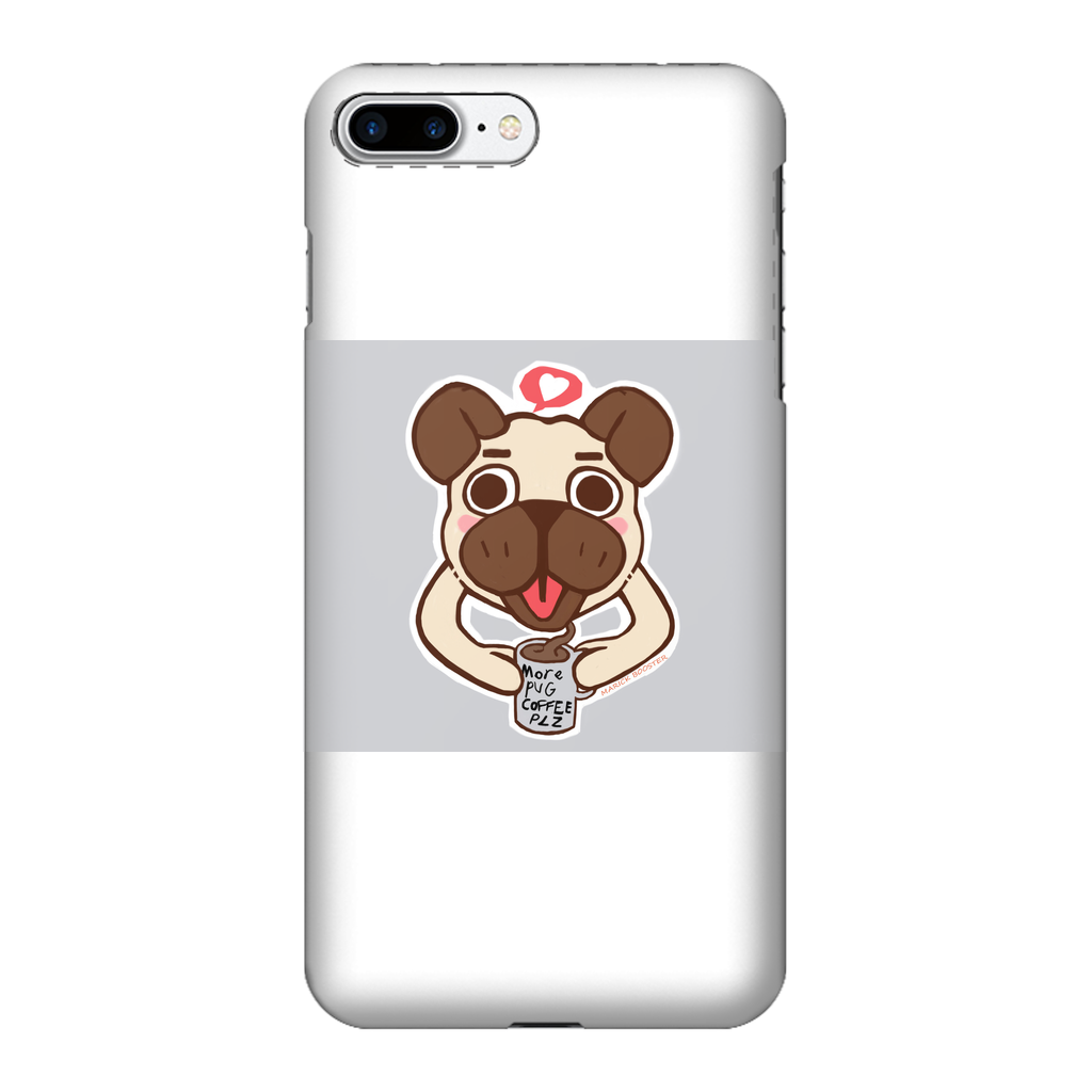 Pug Fully Printed Tough Phone Case showcasing vibrant pug design with dual-layer protection.