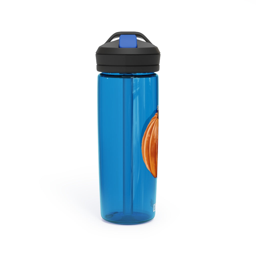 Pumpkin CamelBak Eddy® Water Bottle in vibrant orange color, showcasing its ergonomic design and spill-proof biting valve.